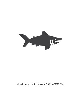 Shark fish line icon. linear style sign for mobile concept and web design. Porbeagle shark outline vector icon. Symbol, logo illustration. Vector graphics