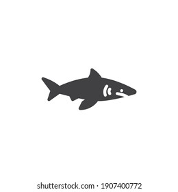 Icono de la línea de peces de tiburón. signo de estilo lineal para concepto móvil y diseño web. Icono de vector de contorno de depredador de tiburón. Símbolo, ilustración del logotipo. Gráficos vectoriales