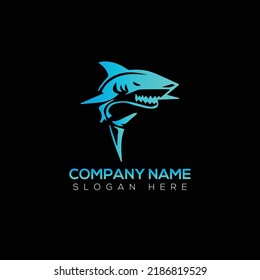 Shark Fish logo vector illustration design 