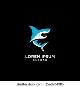 shark fish predator logo icon design vector illustration
