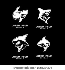 shark fish predator logo icon design vector illustration