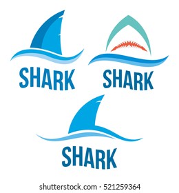 SHARK FISH SEA PREDATOR LOGO ICON SYMBOL EMBLEM TEMPLATE