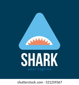 SHARK FISH SEA PREDATOR LOGO ICON SYMBOL EMBLEM TEMPLATE