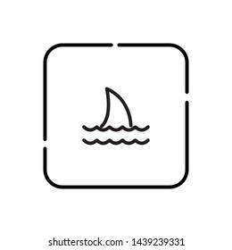 Shark, fish symbol vector icon