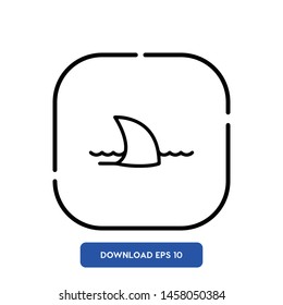 Shark, fish symbol vector icon