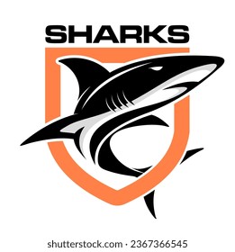 shark fish vector for fishing logo company
