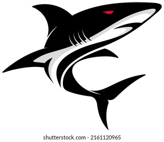 Shark fish vector for fishing and outdoor logo company