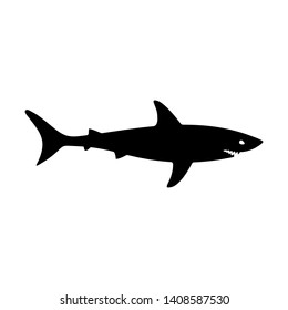 Shark flat icon vector illustration