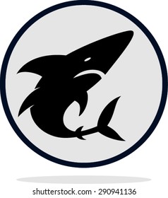 Shark flat icon,vector illustration