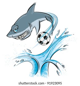 shark football sport mascot (eps 10)