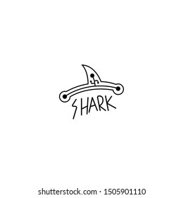 shark future logo vector concept with simple style