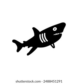 Icono de pictograma de tiburón, Ilustración vectorial