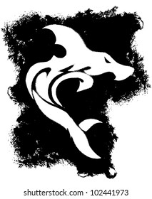 Shark Grunge Symbol