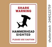 shark hammerhead sign design template