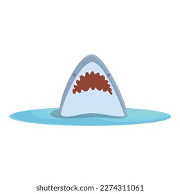 Shark head icon cartoon vector. Sign danger. Summer zone