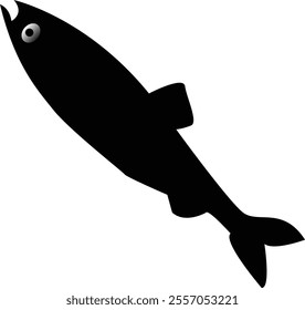 A shark head is shown in black and white