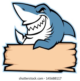 Shark Hold Wood Sign