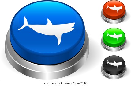 Shark icn on internet button Original Vector Illustration Three Dimensional Buttons