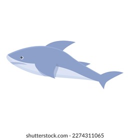 Shark icon cartoon vector. Danger sign. Sea summer