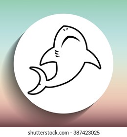 shark icon design 