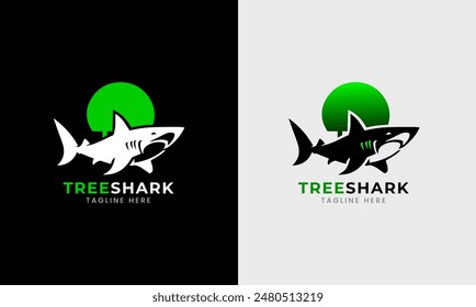 Shark icon, shark fish logo design sample idea, sea ocean water shark underwater blue natural animal