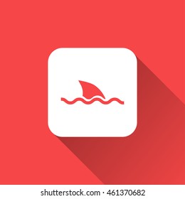 shark icon. flat design