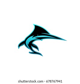 Shark icon, giant marine mammal, vector illustration