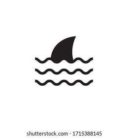 shark icon glyph vector illustration. isolated on white background