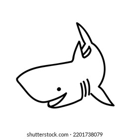 Shark icon. Hand drawn vector illustration.