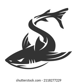 shark Icon Illustration Brand Identity