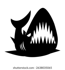 Shark icon illustration, Vector graphics