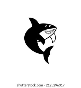 shark icon isolated on white background.