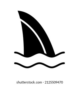 Icono de tiburón aislado en fondo blanco