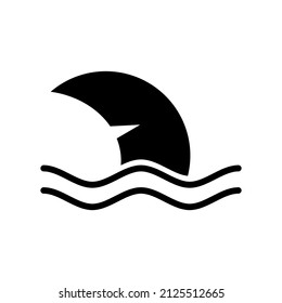 Shark icon isolated on white background