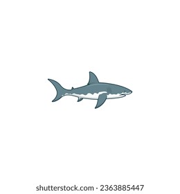 Shark icon isolated vector graphics