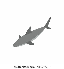 Shark icon, isometric 3d style