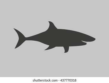 Shark icon, shark with jaws Vector illustration