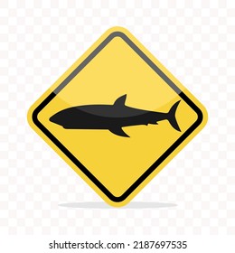 Shark icon and label  vector illustration