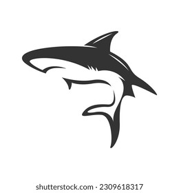 Shark icon logo design illustration