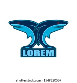 Shark icon logo design vector illustration
