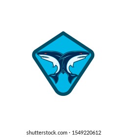 Shark icon logo design vector illustration
