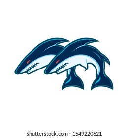 Shark icon logo design vector illustration
