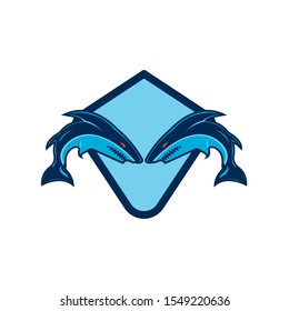 Shark icon logo design vector illustration
