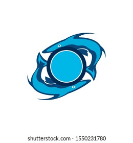 Shark icon logo design vector illustration

