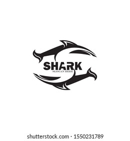Shark icon logo design vector illustration
