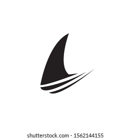 Shark icon logo design vector template