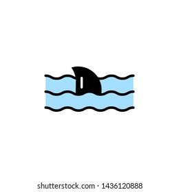 Shark icon. New trendy shark vector illustration symbol.