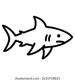shark icon on white background vector
Vector line icon animals