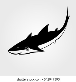 Shark icon on a white background