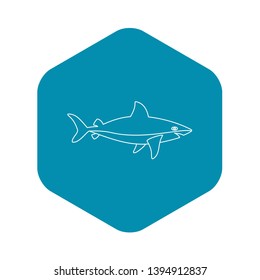 Shark icon. Outline illustration of shark vector icon for web